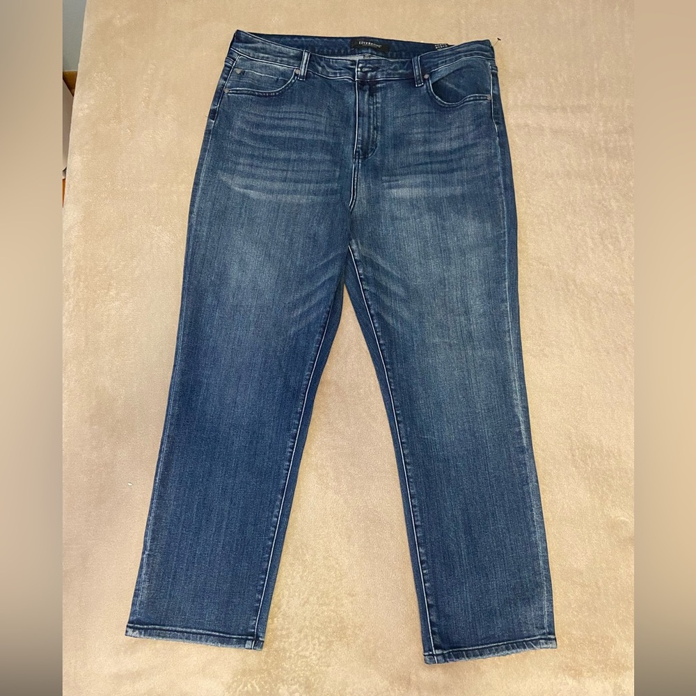 Liverpool Blue Straight Jeans with Classic Medium Wash